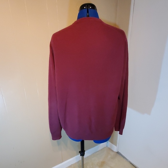 Club Room 100% Cashmere Maroon Sweater - Picture 3 of 5